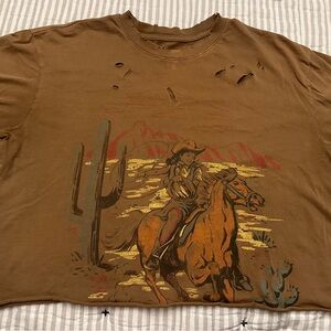 American Highway / Buckle cropped tee